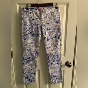 Lilly Pulitzer Kelly Skinny Pants Women’s Size 2 Rock the Dock pattern